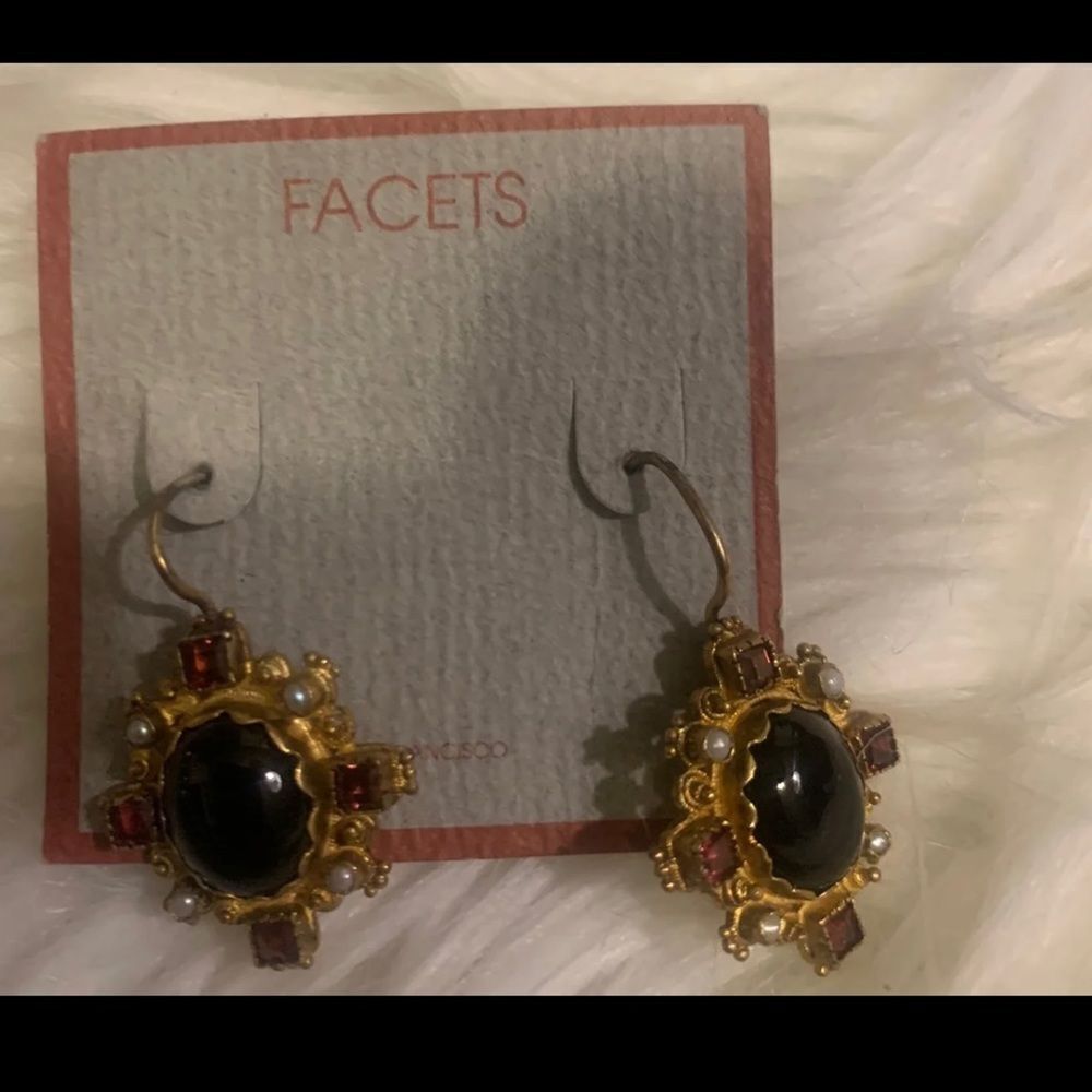FACETS INC EARRINGS GENUINE STONES SAN FRANCISCO